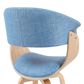 Armen Living Summer Arm Chair with Blue Upholstery in Oak, , large