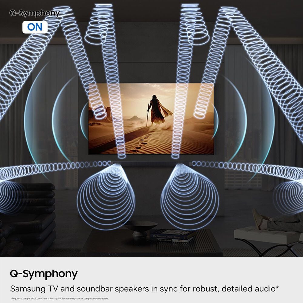 Samsung 70" Class S90H Series OLED 4K UHD Vision AI - Smart TV with Q-Series 5.1.2 Channel Soundbar System in Graphite Black and Black, , large
