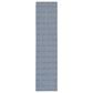 Safavieh Martha Stewart Cotton MSR401 2" x 8" Blue and Grey Runner, , large
