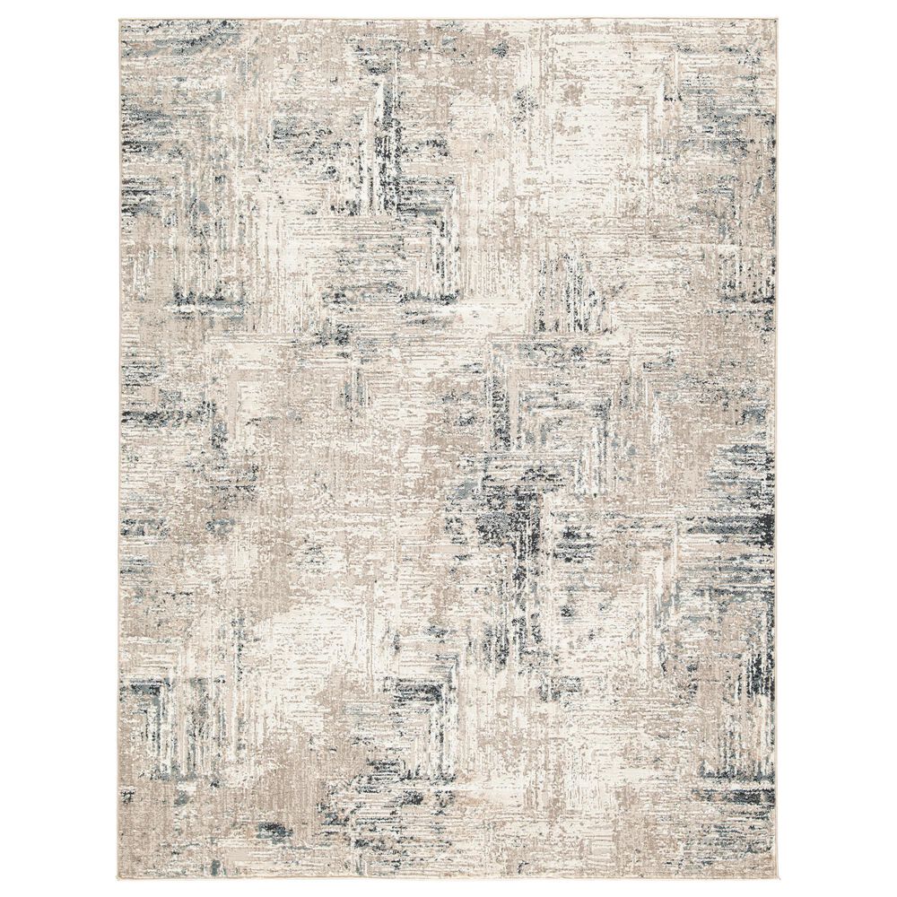 Ashley Gentor 5" x 7" Blue and Ivory Area Rug, , large