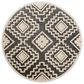 L&R Resources Sinuous Scandinavian 4" Round Gray and Cream Area Rug, , large