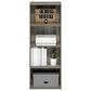 HOMLUX 4-Tier Open Shelf Bookcase in French Oak, , large