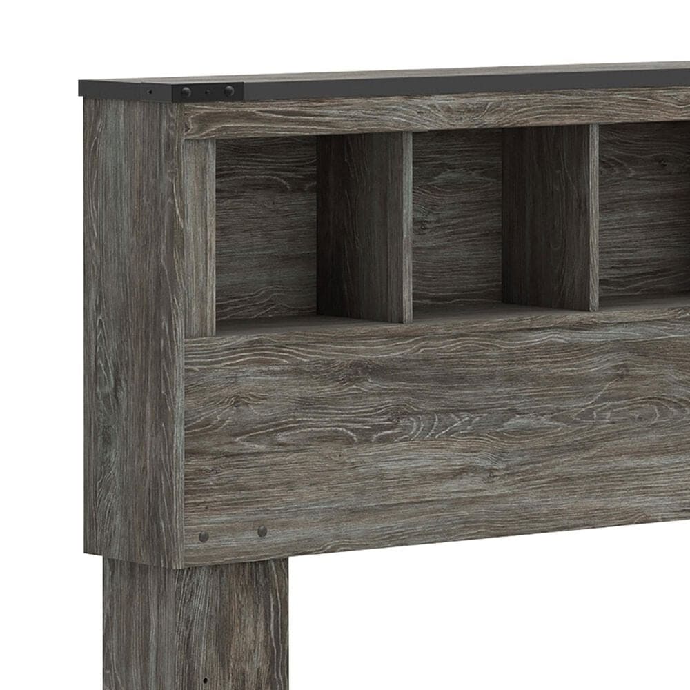 Ashley Frandern Twin Bookcase Panel Bed in Warm Gray, , large