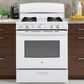 GE Appliances 30" Freestanding Gas Range in White, , large