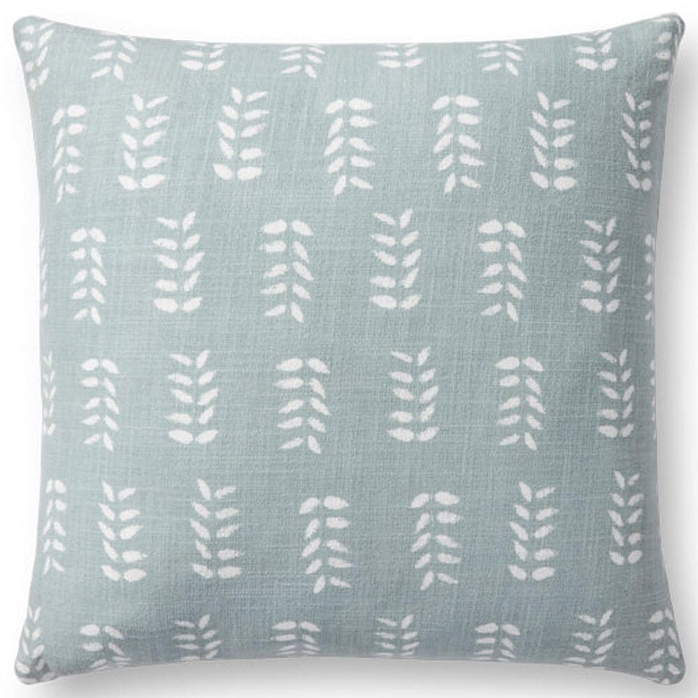 Loloi Tully 18" Square Throw Pillow in Light Blue, , large