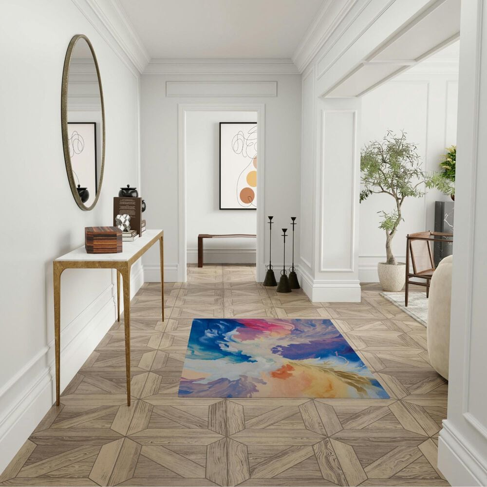 Nourison Prismatic PRS37 Blue and Multicolor 3&#39;9&quot; x 5&#39;9&quot; Area Rug, , large