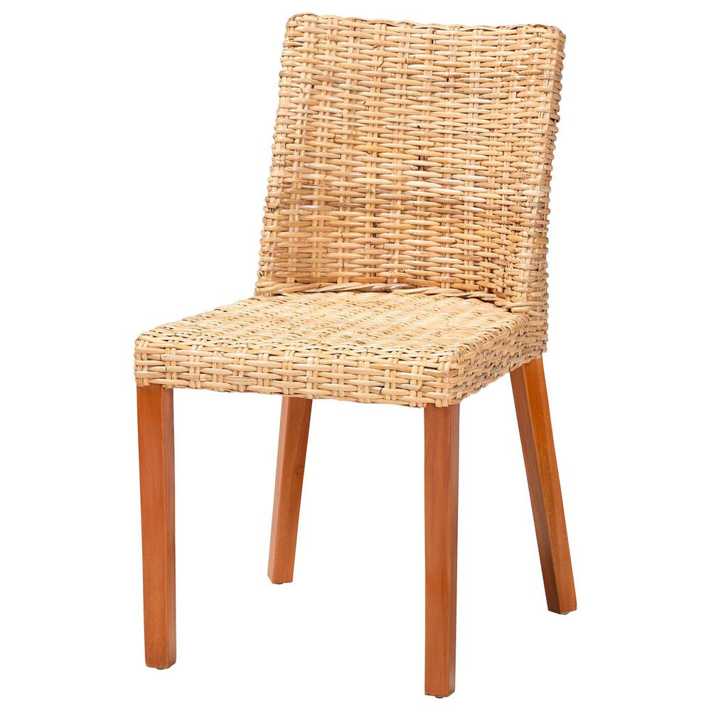 Baxton Studio Rowen Side Chair in Light Honey, , large