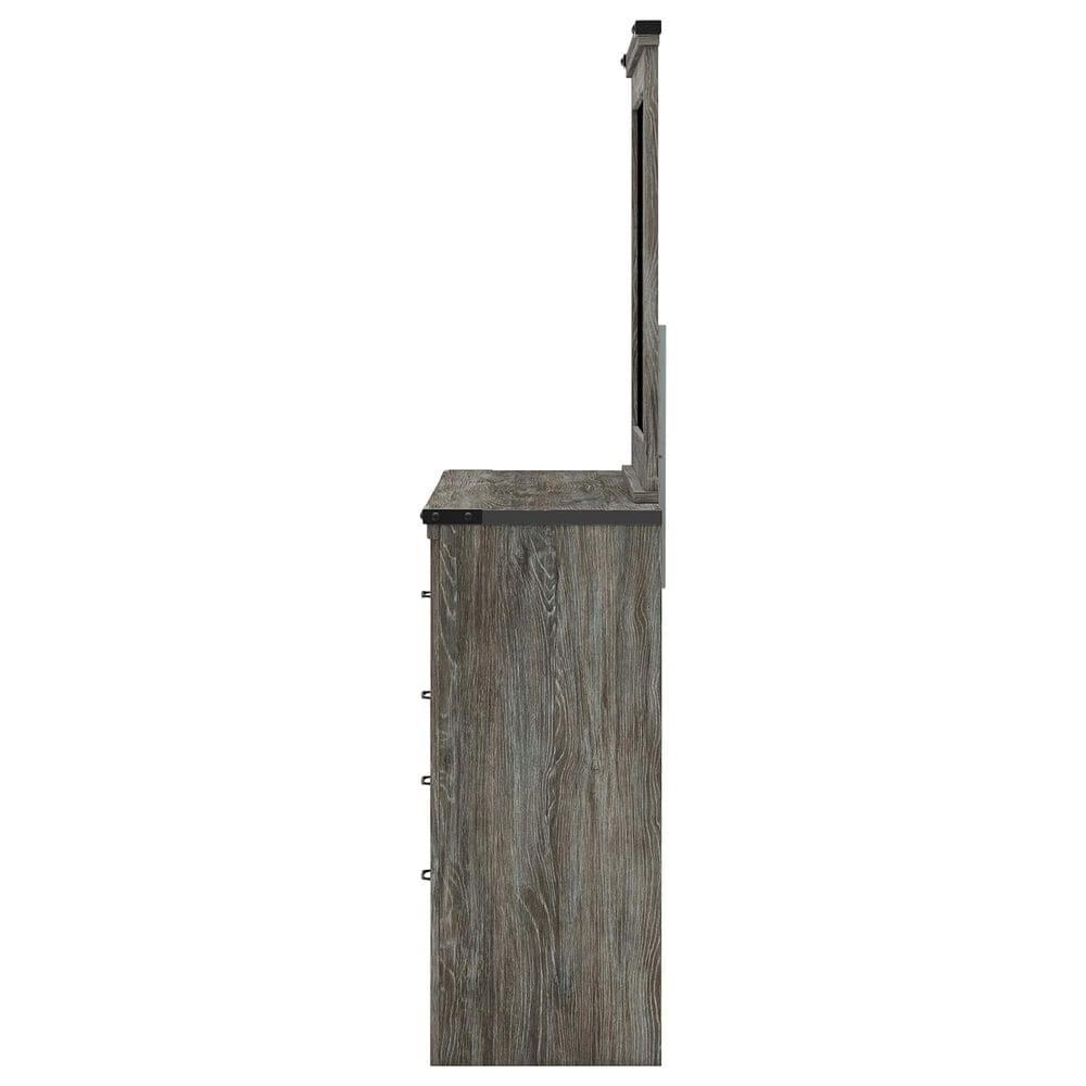Ashley Frandern 5-Piece Full Storage Bedroom Set in Rustic Warm Gray, , large