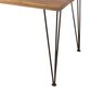 Hearth and Haven Outdoor Rectangle Dining Table with Wood Tabletop and Iron Hairpin Legs in Teak, , large