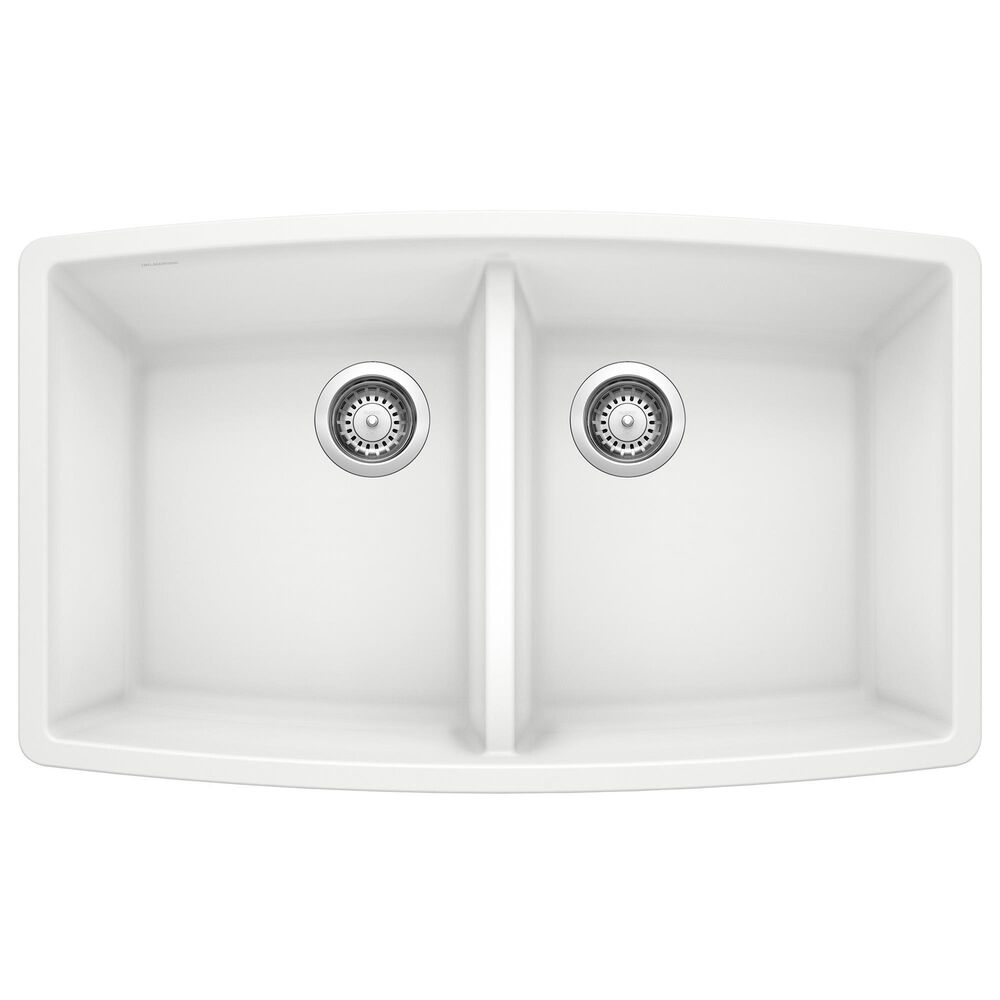 Blanco Performa 33" Equal Double Bowl Kitchen Sink in White, , large