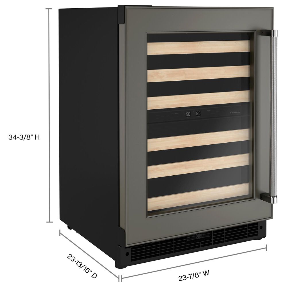 KitchenAid 24&quot; Undercounter Wine Cellar with Wood-Front Racks and Left Hinge - Panel Sold Separately, , large