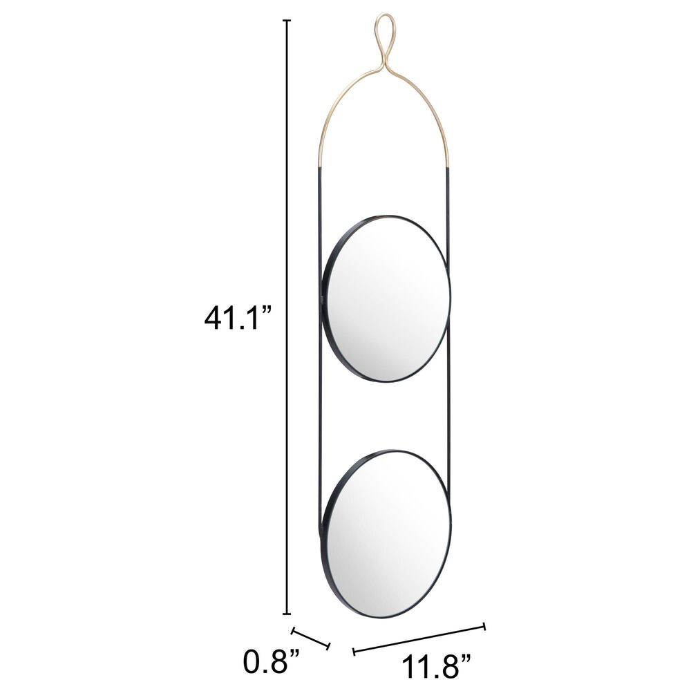Zuo Modern Zodiac Mirror in Gold/Black, , large