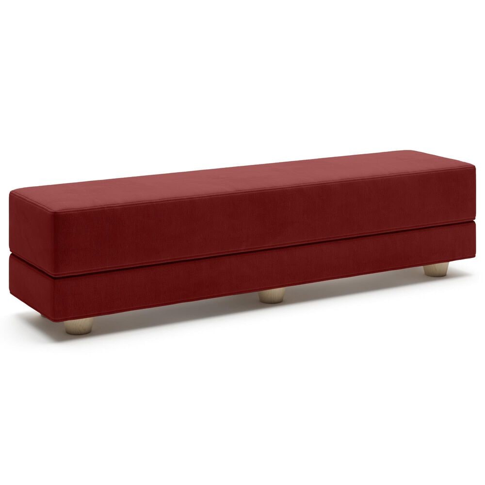 Jaxx Camden Twin Fold-Out Bench in Berry, , large