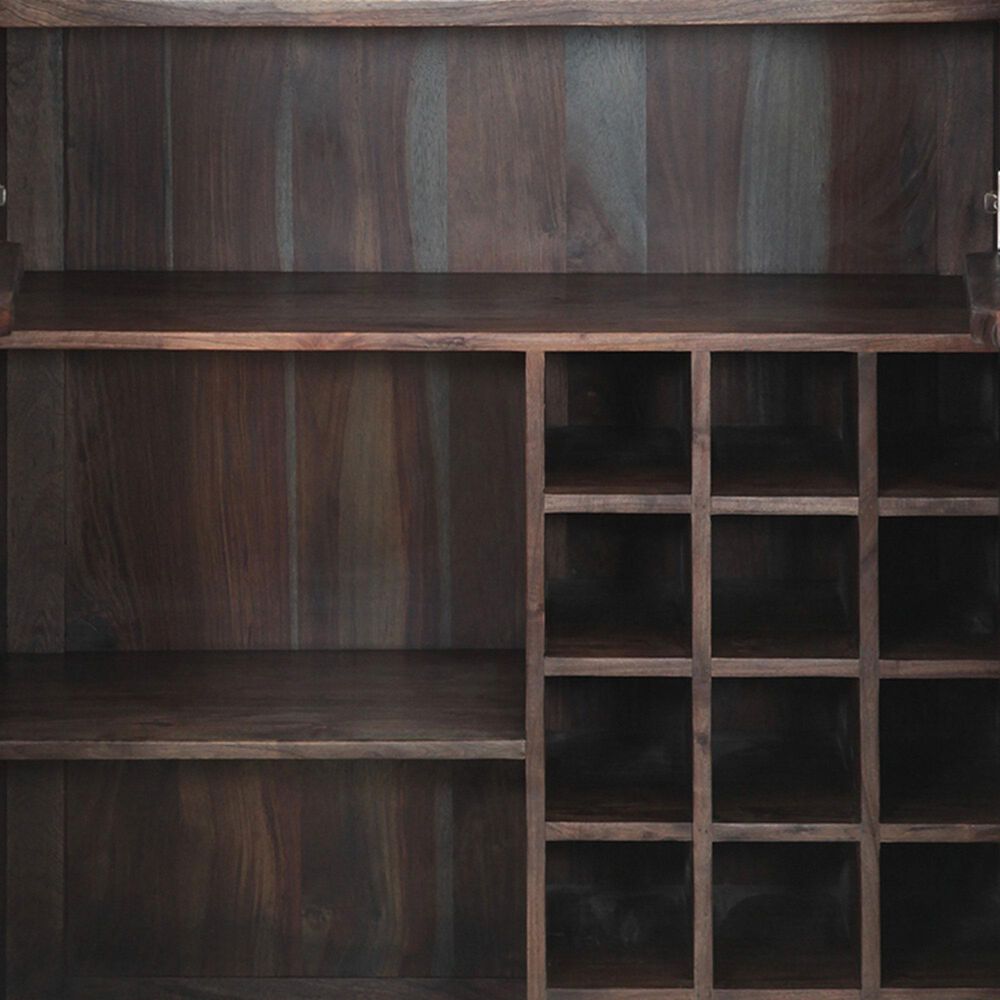 Home Trends &amp; Design Meridian 35" Tall Bar Cabinet in Capri Sheesham, , large