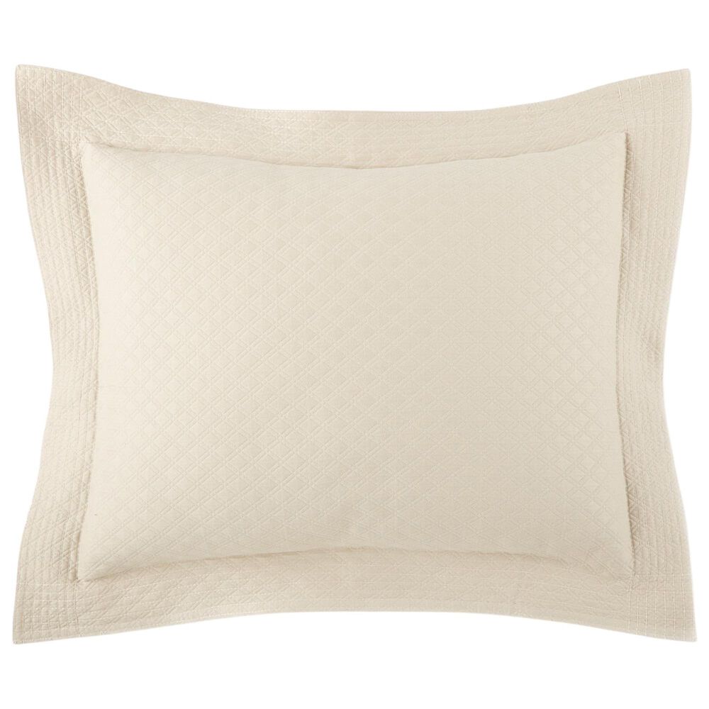 Peacock Alley Alyssa Matelasse King Sham in Flax, , large