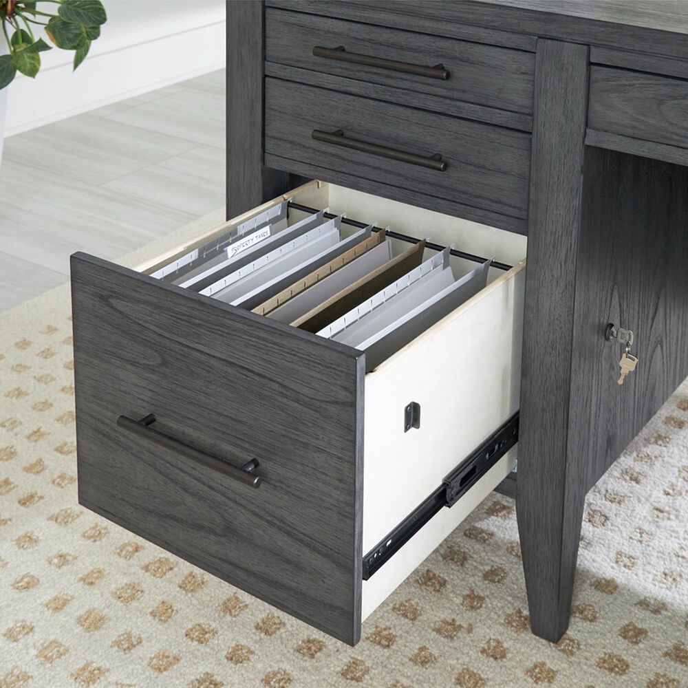 Riva Ridge Preston 66&quot; Executive Desk in Urban Grey, , large