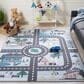 Safavieh Kids Playhouse KPH232M 7"9" x 10" Blue and Dark Grey Rug, , large