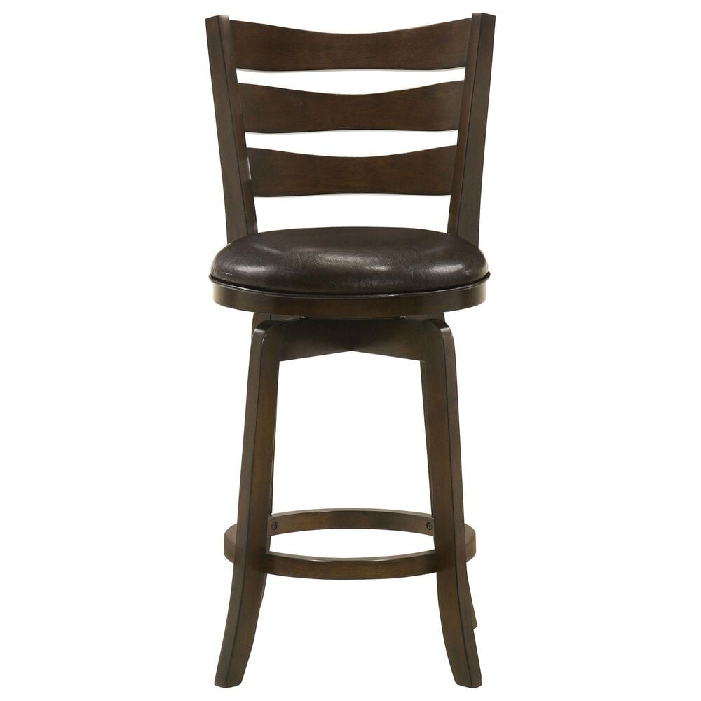 Coaster Murphy Swivel Counter Stool in Dark Cherry, , large