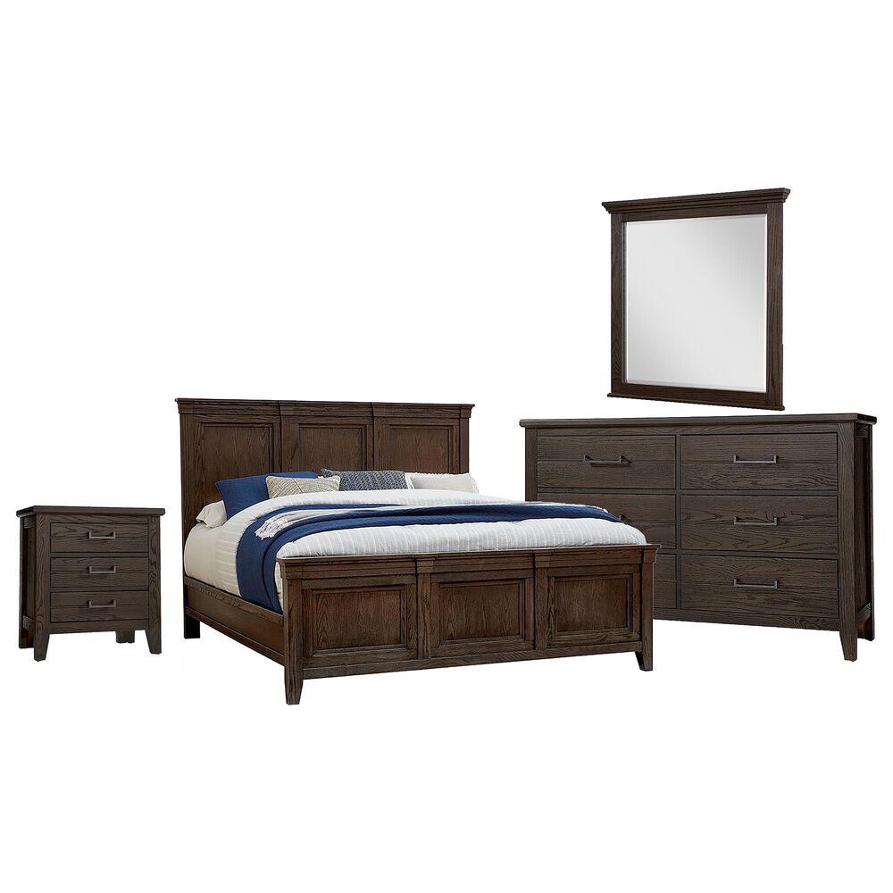 Viceray Collections Passageways 4 Piece King Bedroom Set in Charleston Brown, , large