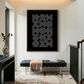 HOMLUX 24" x 18" Circles Canvas Art in Black and White, , large