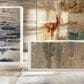 Surya Kavita 8"10" x 12" Medium Gray, Ink Blue, Deep Teal, Dark Brown, Dusty Pink, Beige and Brick Red Area Rug, , large