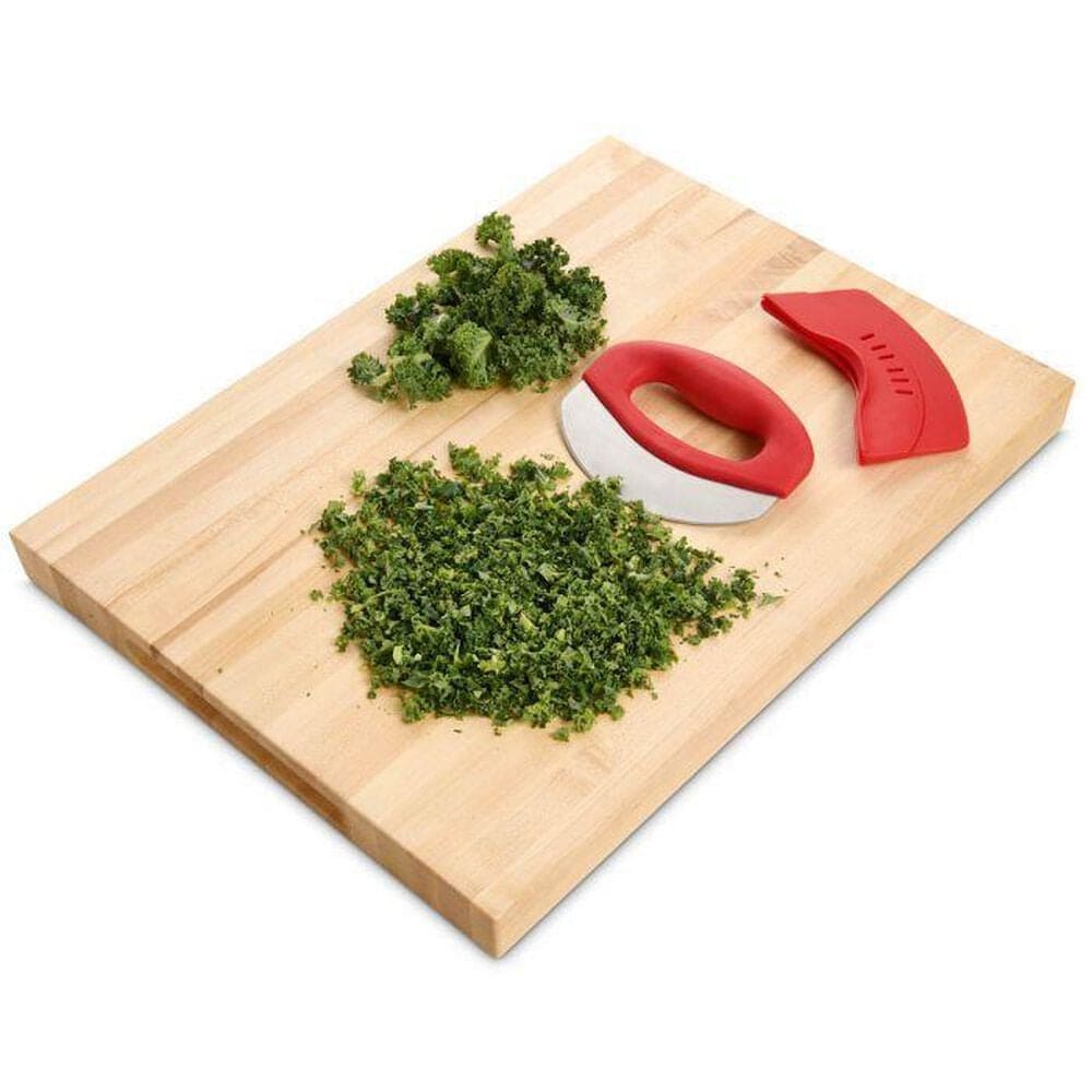 HIC Kitchen Soft-Grip Rocking Salad and Herb Chopper in Dark Red, , large