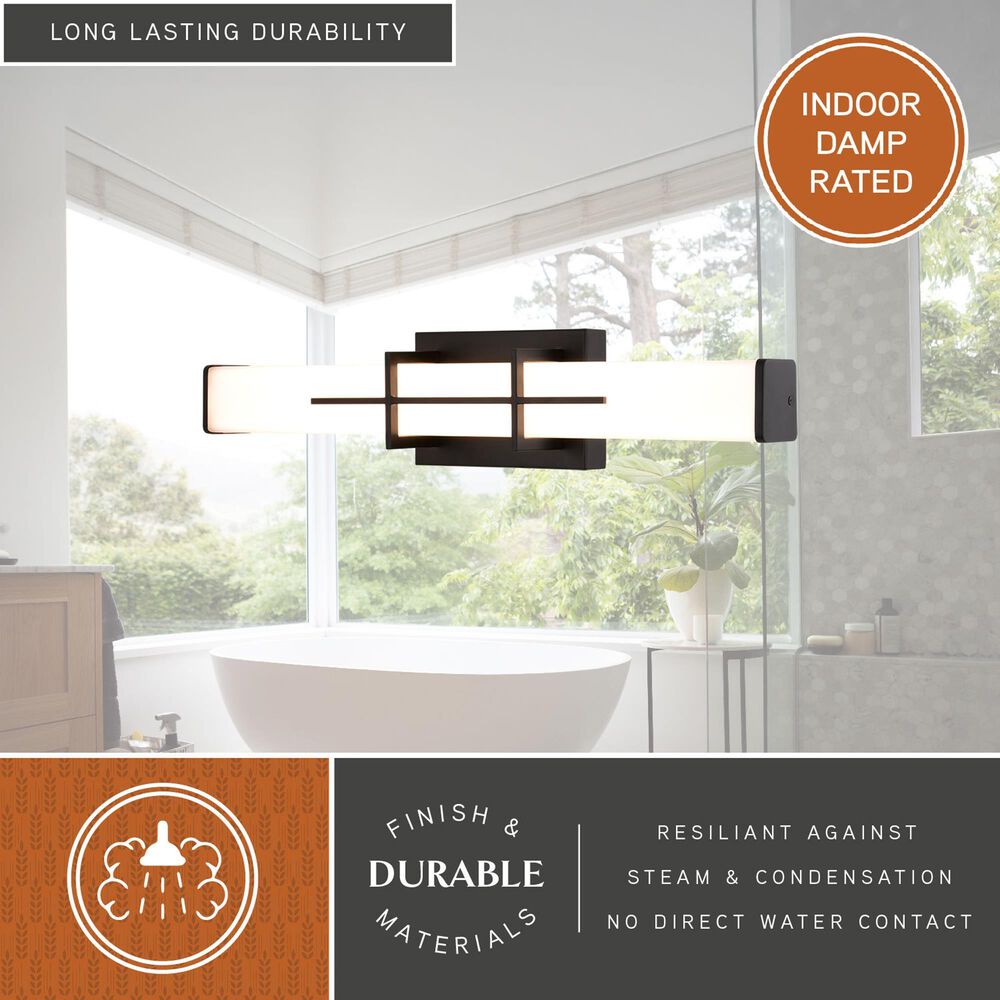 Vaxcel Fuller Park 1-Light Bathroom Vanity in Matte Black, , large
