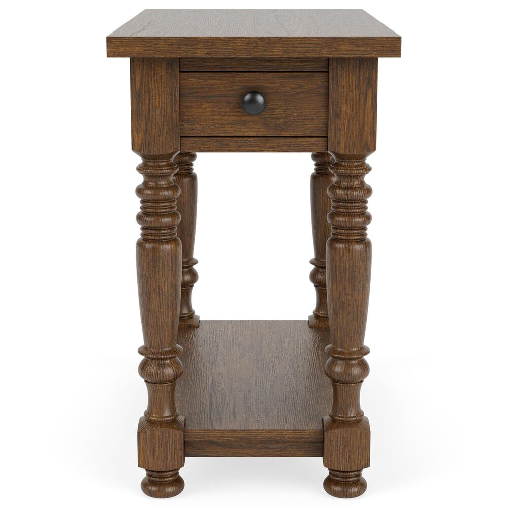 Riverside Furniture Eastlake Chairside Table in Whiskey Oak, , large