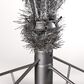 The Gerson Company 7.5" Pre-Lit Tinsel Artificial Christmas Tree in Silver, , large