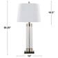 LumiSource Glacier Glass Table Lamp in Clear and Brushed Nickel (Set of 2), , large