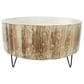 Maple and Jade Coffee Table with Metal Hairpin Legs in Brown, Whitewashed, Blue and Black, , large