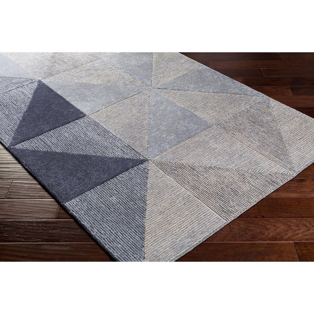 Surya Glasgow 8&#39; x 10&#39; Gray, Navy and Pale Blue Area Rug, , large