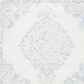 Safavieh Micro-Loop MLP516A 4" x 6" Ivory and Blue Area Rug, , large