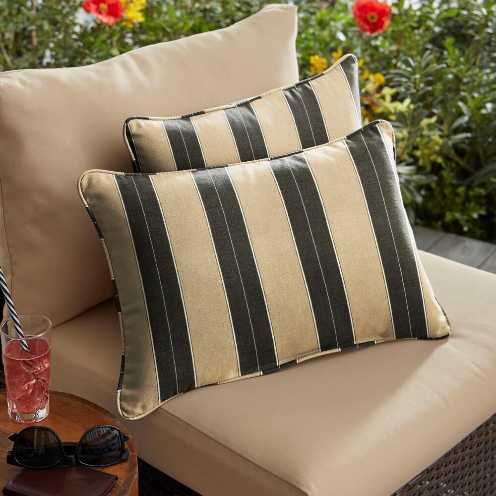 Sorra Home Sunbrella 13" x 20" Pillow in Berenson Tuxedo (Set of 2), , large