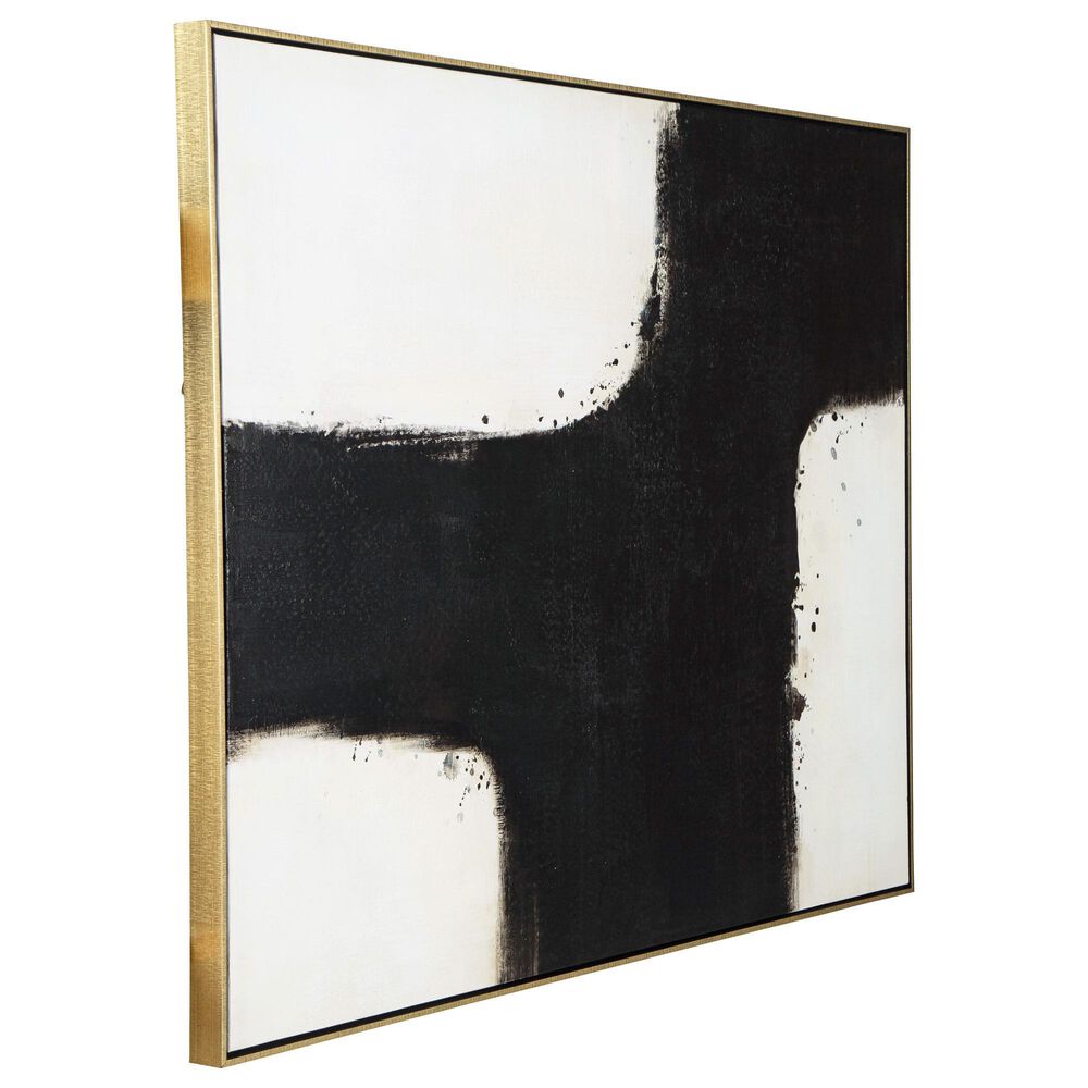 Ashley Reighlea 39.38&quot; x 50&quot; Wall Art in Black, White and Tan, , large