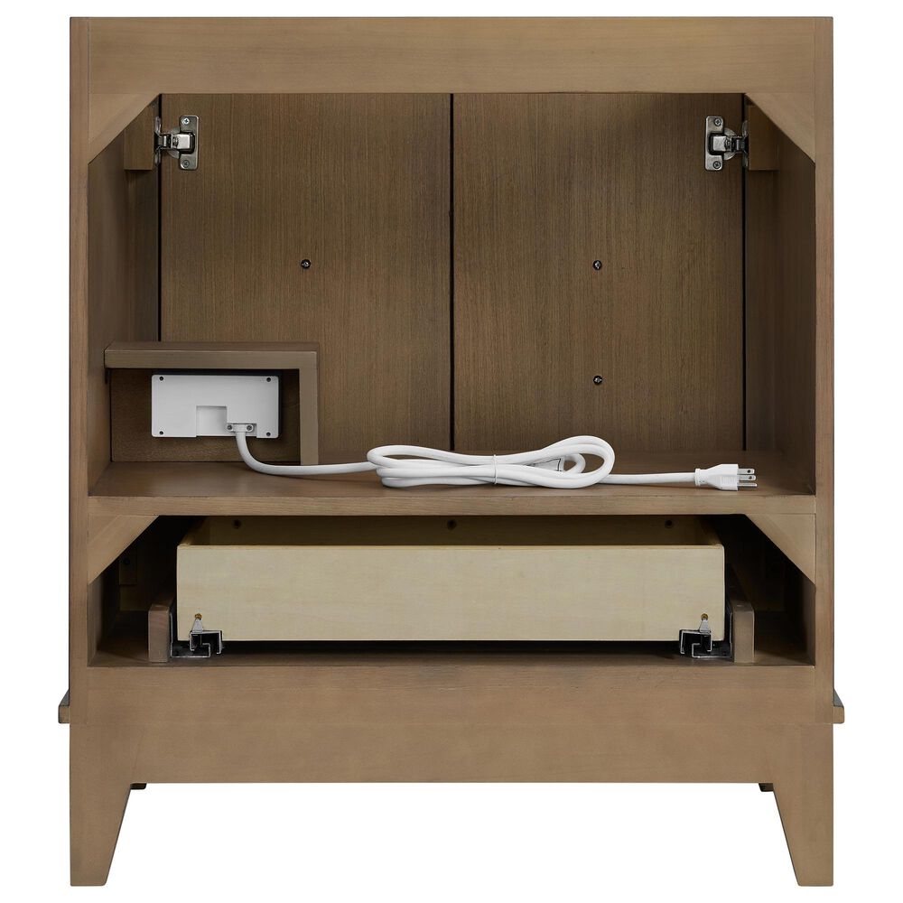 37B Fenwick 30" Single Bathroom Vanity in Kona with Glossy White Composite Stone Top and Backsplash, , large