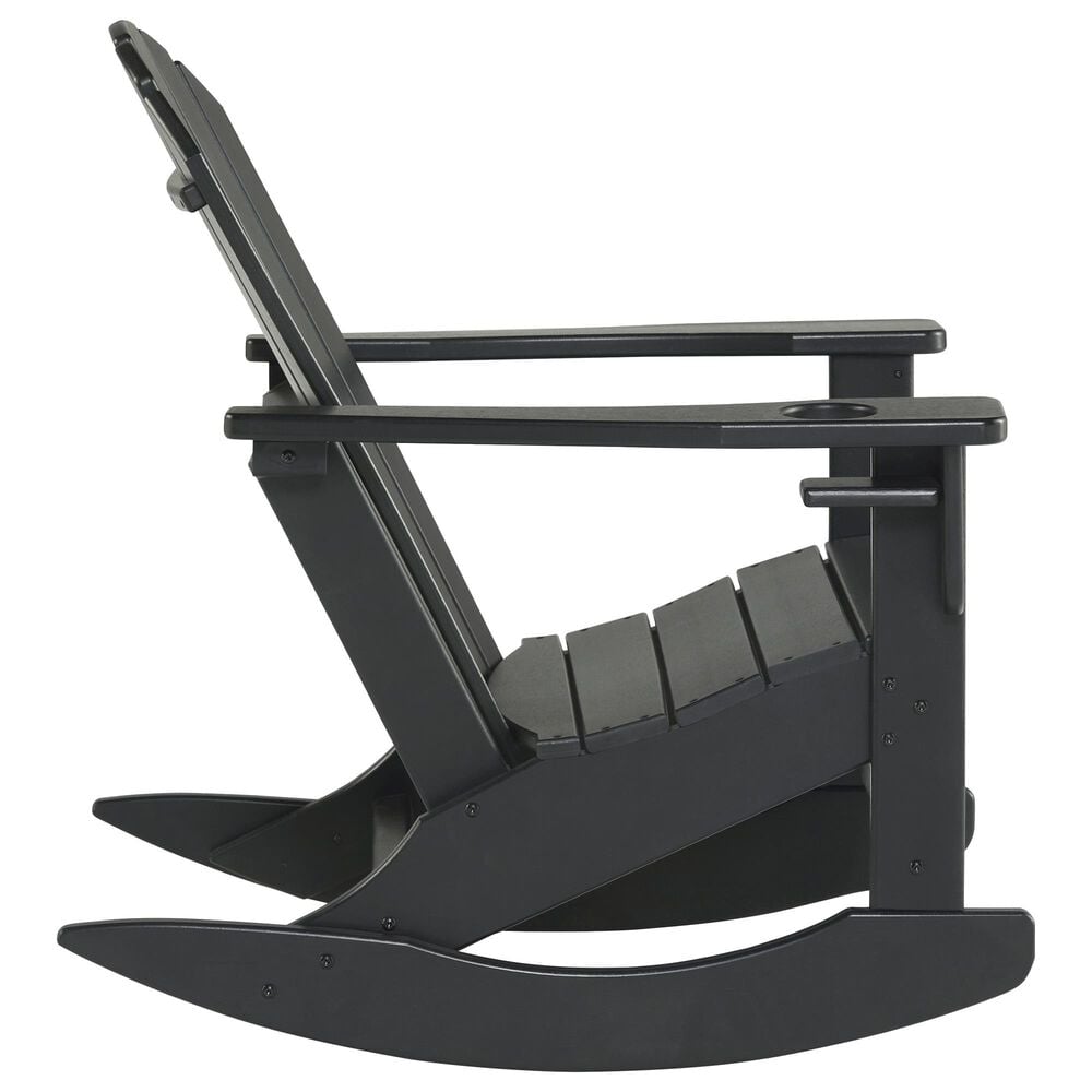 Ashley Sundown Treasure Outdoor Rocking Chair in Black, , large