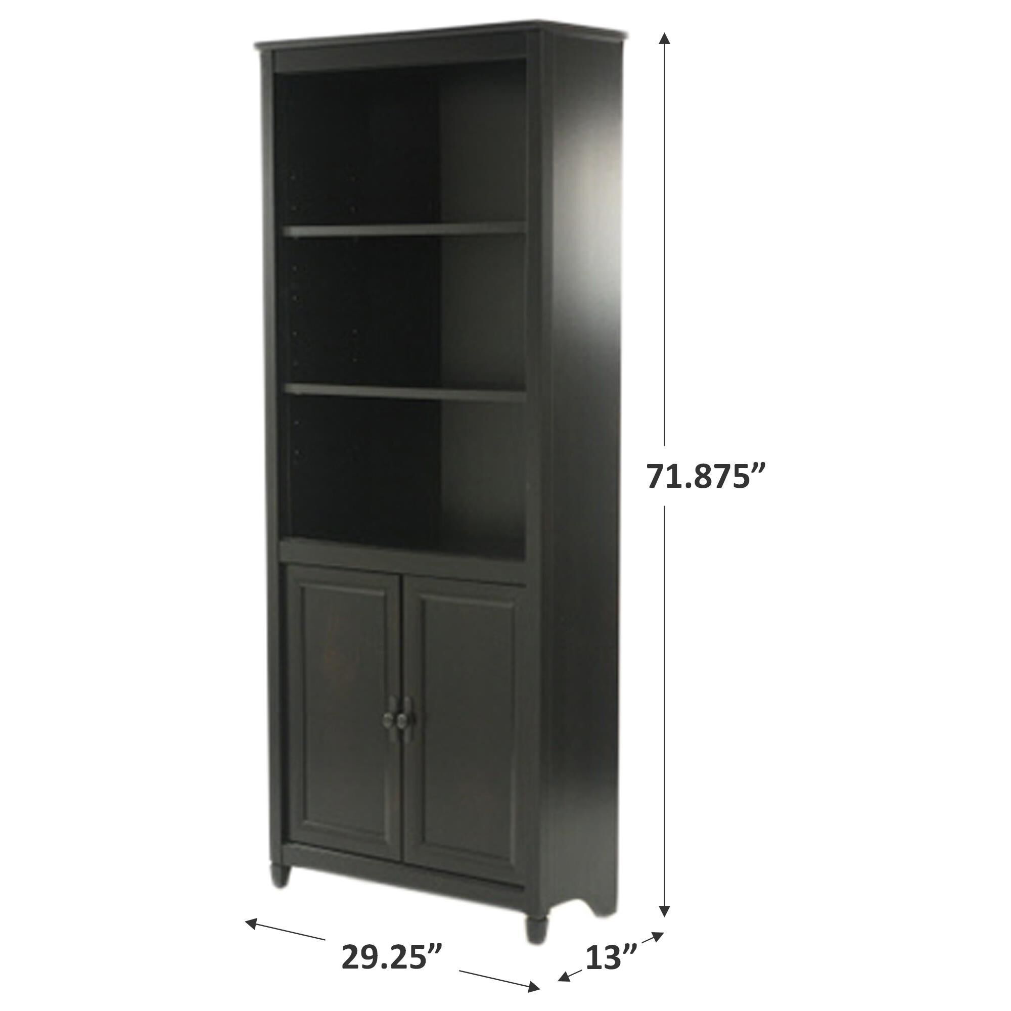 Sauder edge water library with doors discount