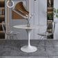 Leisuremod LeisureMod Verve Collection 36 Round Dining Table, White Base with Sintered Stone White Top, , large
