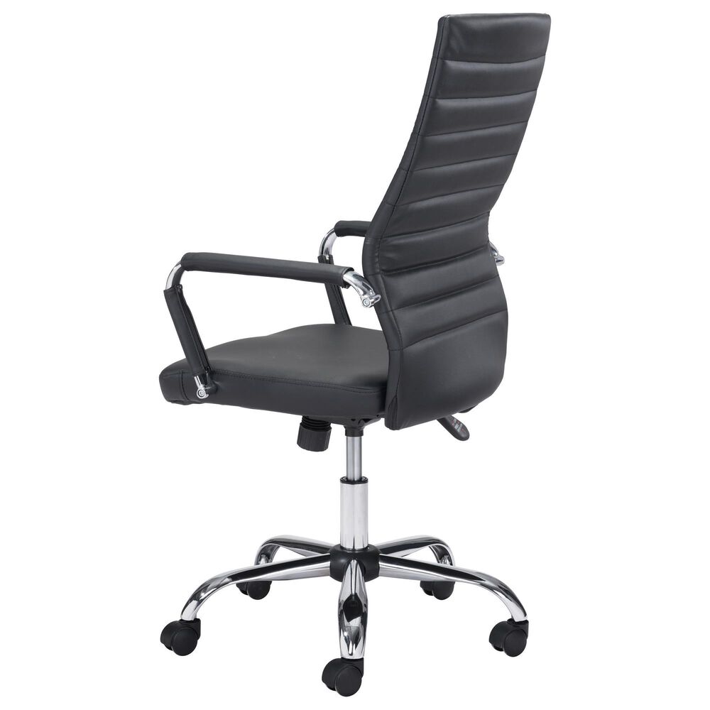 Zuo Modern Primero Office Chair in Black and Silver, , large