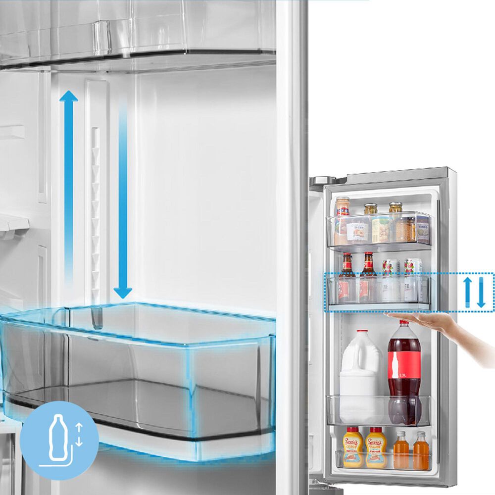 Midea 29.3 Cu. Ft. French Door Refrigerator in Stainless Steel, , large