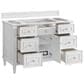 James Martin Vanities Lorelai 48" Single Vanity in Bright White with 3 cm Carrara White Marble Top, , large