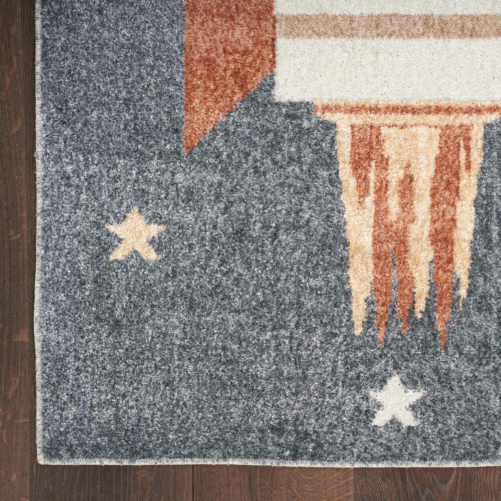Nourison Astra Machine Washable 3&#39;3&quot; x 5&#39; Sky Blue Kids Rug, , large