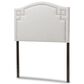 Baxton Studio Aubrey Twin Upholstered Panel Headboard in Greyish Beige, , large