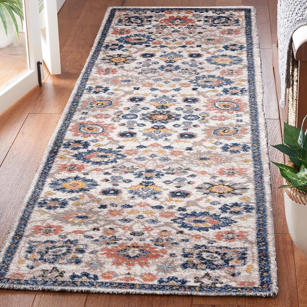 Safavieh Astoria 2&#39;2&quot; x 8&#39; Beige and Blue Runner, , large