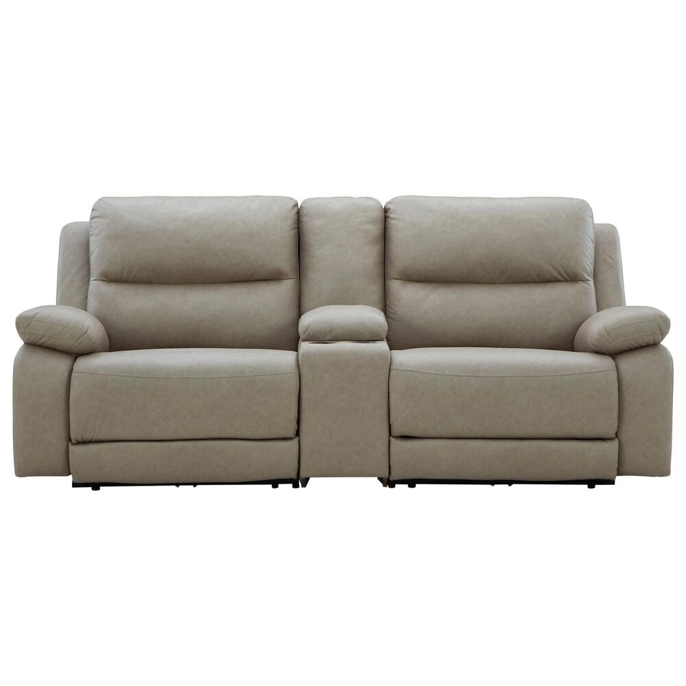 Ashley Narwhal Place 3-Piece Power Reclining Symmetrical Sectional with Storage Console in Pebble, , large