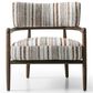 Furniture of America Premier Accent Chair in Malted Linen Stripe, , large