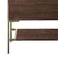 James Martin Vanities Mantova 31.5" Single Vanity Cabinet in Mid-Century Walnut and Champagne Brass, , large