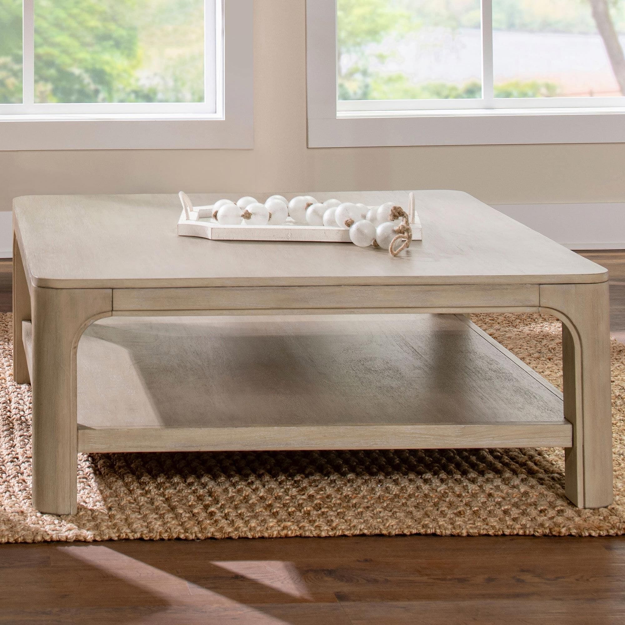 Pacific Landing Solano Square Coffee Table in Weathered Mango