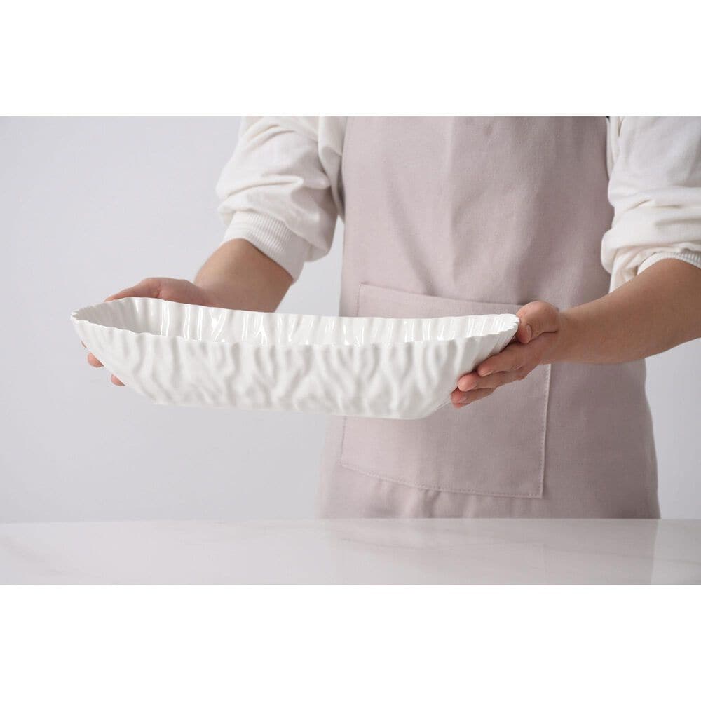 Pampa Bay Mascali Bianca Deep Rectangular Server in White, , large